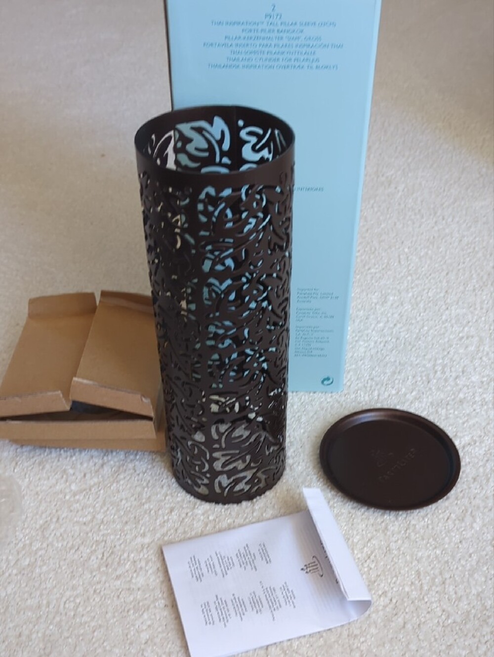 PartyLite Thai Inspiration Tall Pillar Sleeve - Bronze - Picture 9 of 12